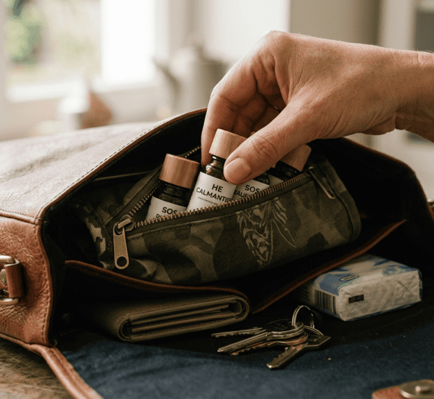 trousse aroma disponible dans son sac à mains - Natura Zen, le blog